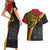 Papua New Guinea Independence Day Couples Matching Short Sleeve Bodycon Dress and Hawaiian Shirt Bird-of-paradise Melanesian Tattoo