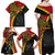 Papua New Guinea Independence Day Family Matching Off Shoulder Maxi Dress and Hawaiian Shirt Bird-of-paradise Melanesian Tattoo