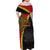 Papua New Guinea Independence Day Family Matching Off Shoulder Maxi Dress and Hawaiian Shirt Bird-of-paradise Melanesian Tattoo