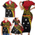 Papua New Guinea Independence Day Family Matching Short Sleeve Bodycon Dress and Hawaiian Shirt Bird-of-paradise Melanesian Tattoo