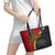 Papua New Guinea Independence Day Leather Tote Bag Bird-of-paradise Melanesian Tattoo