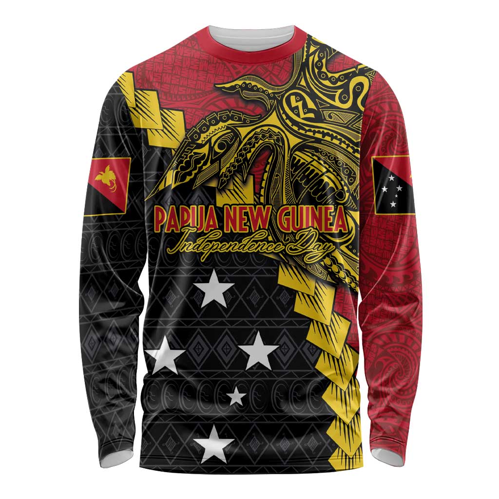 Papua New Guinea Independence Day Long Sleeve Shirt Bird-of-paradise Melanesian Tattoo