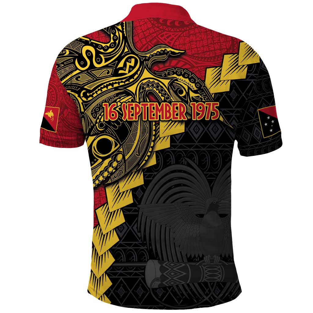 Papua New Guinea Independence Day Polo Shirt Bird-of-paradise Melanesian Tattoo