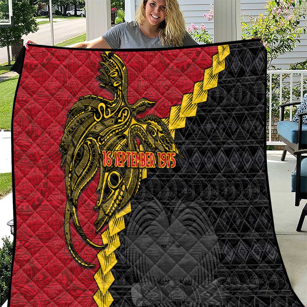 Papua New Guinea Independence Day Quilt Bird-of-paradise Melanesian Tattoo