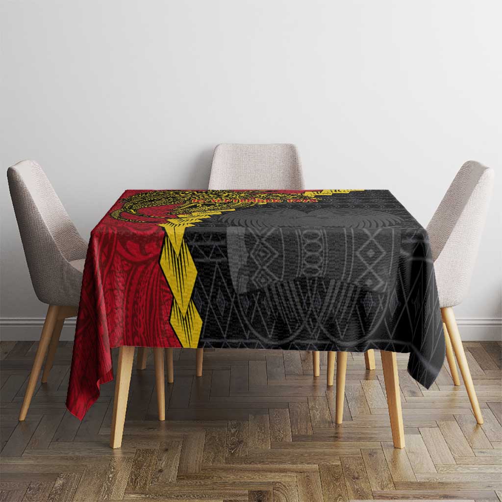 Papua New Guinea Independence Day Tablecloth Bird-of-paradise Melanesian Tattoo LT03 - Polynesian Pride