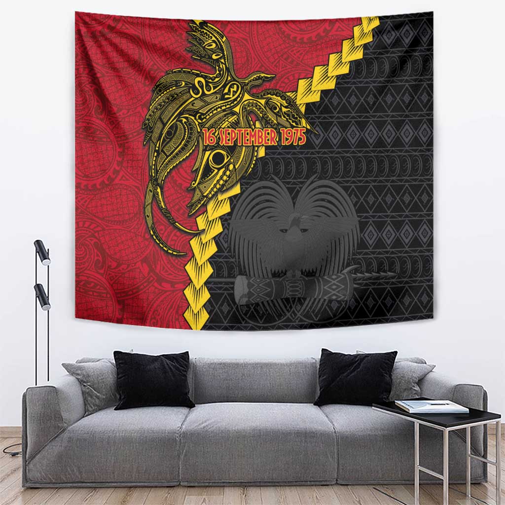 Papua New Guinea Independence Day Tapestry Bird-of-paradise Melanesian Tattoo