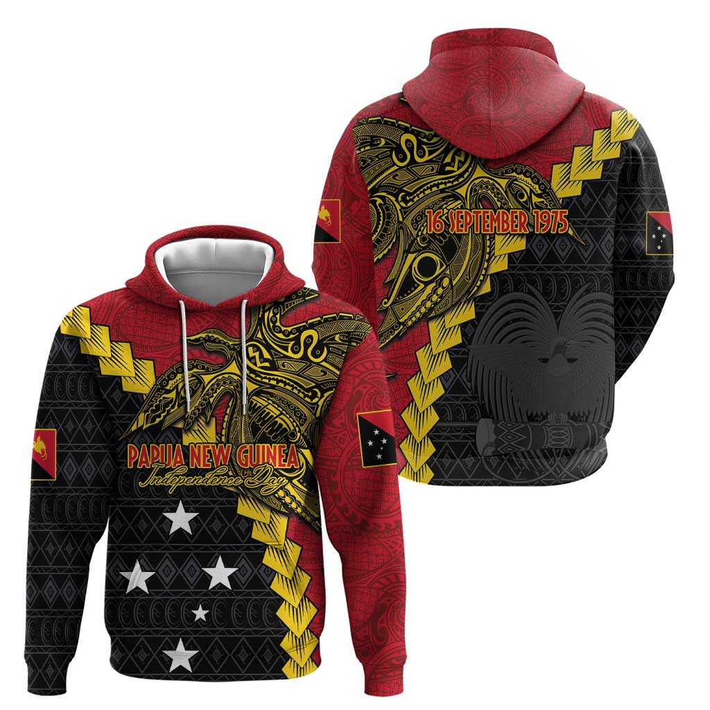 Papua New Guinea Independence Day Zip Hoodie Bird-of-paradise Melanesian Tattoo