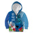 Polynesian Fiji Kid Hoodie Shark and Hibiscus Tapa Pattern Blue Version LT03 Zip Hoodie Blue - Polynesian Pride