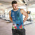 Polynesian Fiji Men Tank Top Shark and Hibiscus Tapa Pattern Blue Version LT03 - Polynesian Pride