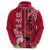 Polynesian Fiji Hoodie Shark and Hibiscus Tapa Pattern Red Version LT03 - Polynesian Pride