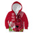 Polynesian Fiji Kid Hoodie Shark and Hibiscus Tapa Pattern Red Version LT03 Zip Hoodie Red - Polynesian Pride