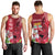 Custom Polynesian Fiji Men Tank Top Shark and Hibiscus Tapa Pattern Red Version LT03 - Polynesian Pride