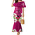 Polynesian Fiji Mermaid Dress Shark and Hibiscus Tapa Pattern Purple Version LT03 Women Pink - Polynesian Pride