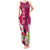 Polynesian Fiji Tank Maxi Dress Shark and Hibiscus Tapa Pattern Purple Version LT03 Women Pink - Polynesian Pride