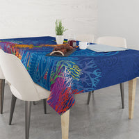 Hawaiian Funny Fruits Sea Animals Tablecloth Mango Reef Triggerfish and Pineapple Turtle and Mandarin Jellyfish LT03 - Polynesian Pride