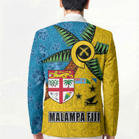 Malampa Fiji Day Blazer Tapa and Melanesian Patterns with Coat of Arms