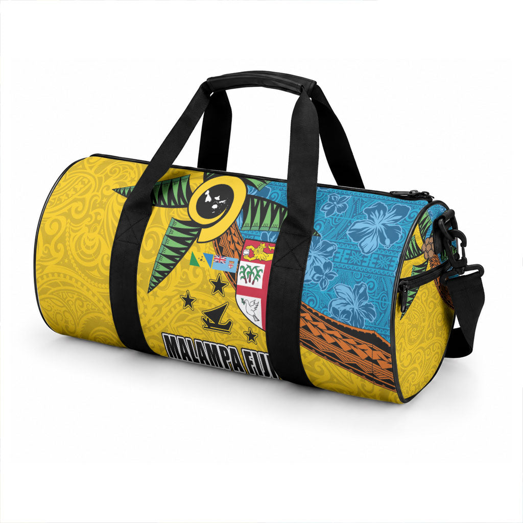 Malampa Fiji Day Duffle Bag Tapa and Melanesian Patterns with Coat of Arms