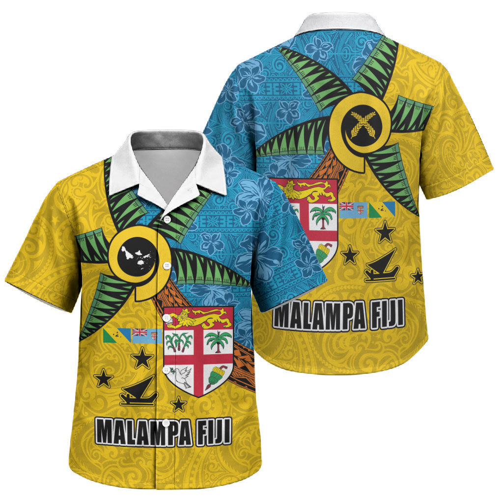 Malampa Fiji Day Family Matching Mermaid Dress and Hawaiian Shirt Tapa and Melanesian Patterns with Coat of Arms LT03 Son's Shirt Multicolor - Polynesian Pride