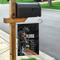 Hawaiian Halloween Skeleton Surfing Garden Flag Polynesian Tribal Tattoo and Hawaiian Pattern LT03 - Polynesian Pride