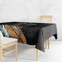 Hawaiian Halloween Skeleton Surfing Tablecloth Polynesian Tribal Tattoo and Hawaiian Pattern LT03 - Polynesian Pride
