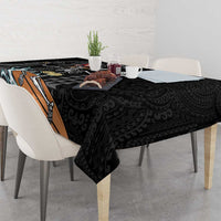 Hawaiian Halloween Skeleton Surfing Tablecloth Polynesian Tribal Tattoo and Hawaiian Pattern LT03 - Polynesian Pride