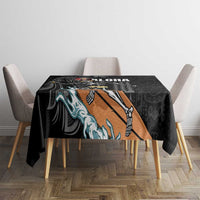 Hawaiian Halloween Skeleton Surfing Tablecloth Polynesian Tribal Tattoo and Hawaiian Pattern LT03 - Polynesian Pride