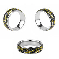 Traditional Samoan Tattoo Art Yellow Color Classic Ring LT03 - Polynesian Pride
