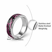 Traditional Samoan Tattoo Art Pink Color Classic Ring LT03 - Polynesian Pride