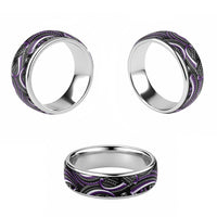 Traditional Samoan Tattoo Art Purple Color Classic Ring LT03 - Polynesian Pride