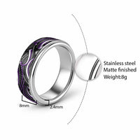 Traditional Samoan Tattoo Art Purple Color Classic Ring LT03 - Polynesian Pride