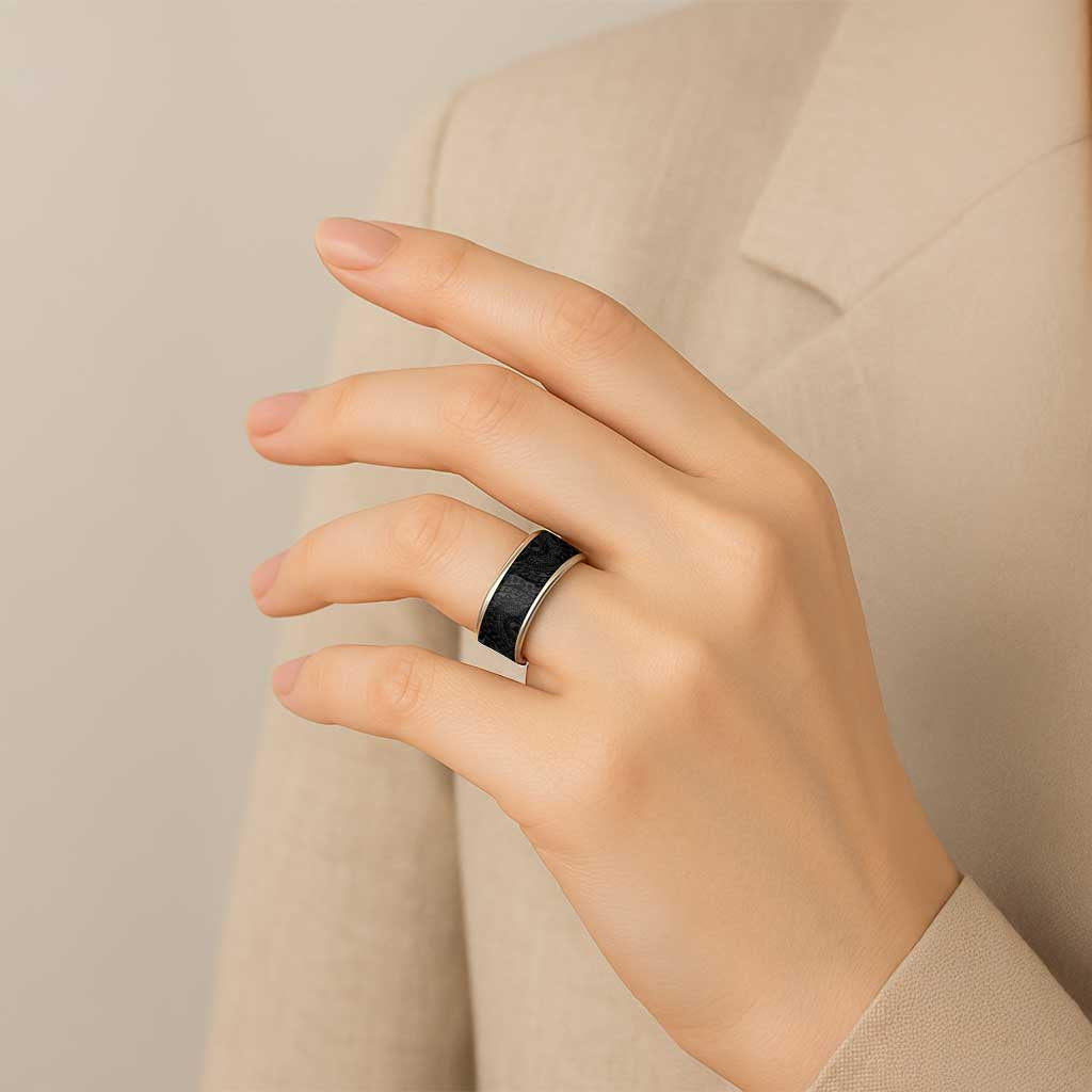 Traditional Polynesian Maori Tattoo Black Color Classic Ring - Polynesian Pride