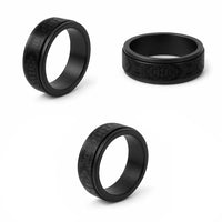 Traditional Samoa Maori Ornament Style Black Color Spinner Ring - Polynesian Pride