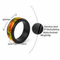 Traditional Samoa Maori Ornament Style Reggae Color Spinner Ring - Polynesian Pride