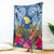 Hawaii Lanai Island Blanket Hibiscus Turle and Map with Polynesian Spiral LT03 Blue - Polynesian Pride