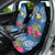 Hawaii Lanai Island Car Seat Cover Hibiscus Turle and Map with Polynesian Spiral LT03 - Polynesian Pride