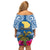 Hawaii Lanai Island Family Matching Off Shoulder Short Dress and Hawaiian Shirt Hibiscus Turle and Map with Polynesian Spiral LT03 - Polynesian Pride