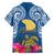 Hawaii Lanai Island Family Matching Off Shoulder Short Dress and Hawaiian Shirt Hibiscus Turle and Map with Polynesian Spiral LT03 - Polynesian Pride