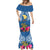 Hawaii Lanai Island Mermaid Dress Hibiscus Turle and Map with Polynesian Spiral LT03 - Polynesian Pride