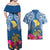 Custom Hawaii Lanai Island Couples Matching Off Shoulder Maxi Dress and Hawaiian Shirt Hibiscus Turle and Map with Polynesian Spiral LT03 - Polynesian Pride