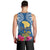 Custom Hawaii Lanai Island Men Tank Top Hibiscus Turle and Map with Polynesian Spiral LT03 - Polynesian Pride