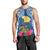 Custom Hawaii Lanai Island Men Tank Top Hibiscus Turle and Map with Polynesian Spiral LT03 - Polynesian Pride