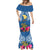 Custom Hawaii Lanai Island Mermaid Dress Hibiscus Turle and Map with Polynesian Spiral LT03 - Polynesian Pride