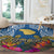 Custom Hawaii Lanai Island Round Carpet Hibiscus Turle and Map with Polynesian Spiral LT03 - Polynesian Pride