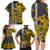 Hawaii Lanai Island Family Matching Long Sleeve Bodycon Dress and Hawaiian Shirt Hawaiian Warrior and Kakau Symbols Abstract Tattoo LT03 - Polynesian Pride