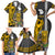 Hawaii Lanai Island Family Matching Short Sleeve Bodycon Dress and Hawaiian Shirt Hawaiian Warrior and Kakau Symbols Abstract Tattoo LT03 - Polynesian Pride