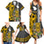 Hawaii Lanai Island Family Matching Summer Maxi Dress and Hawaiian Shirt Hawaiian Warrior and Kakau Symbols Abstract Tattoo LT03 - Polynesian Pride