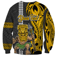 Custom Hawaii Lanai Island Sweatshirt Hawaiian Warrior and Kakau Symbols Abstract Tattoo LT03 - Polynesian Pride