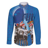 Fiji Rugby Sevens Family Matching Long Sleeve Bodycon Dress and Hawaiian Shirt Commemorate Gold Medal - Rio de Janeiro 2016
