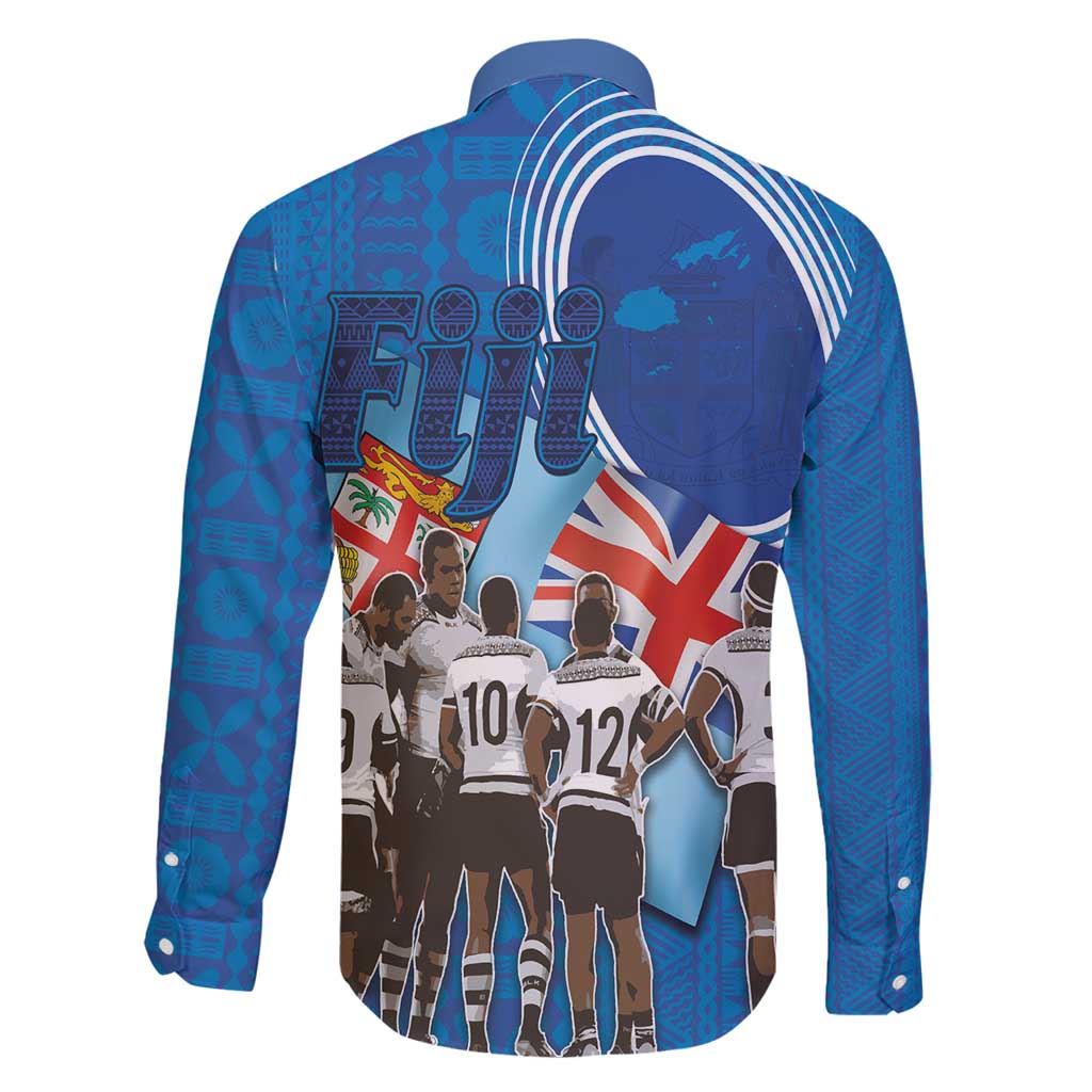 Fiji Rugby Sevens Family Matching Long Sleeve Bodycon Dress and Hawaiian Shirt Commemorate Gold Medal - Rio de Janeiro 2016