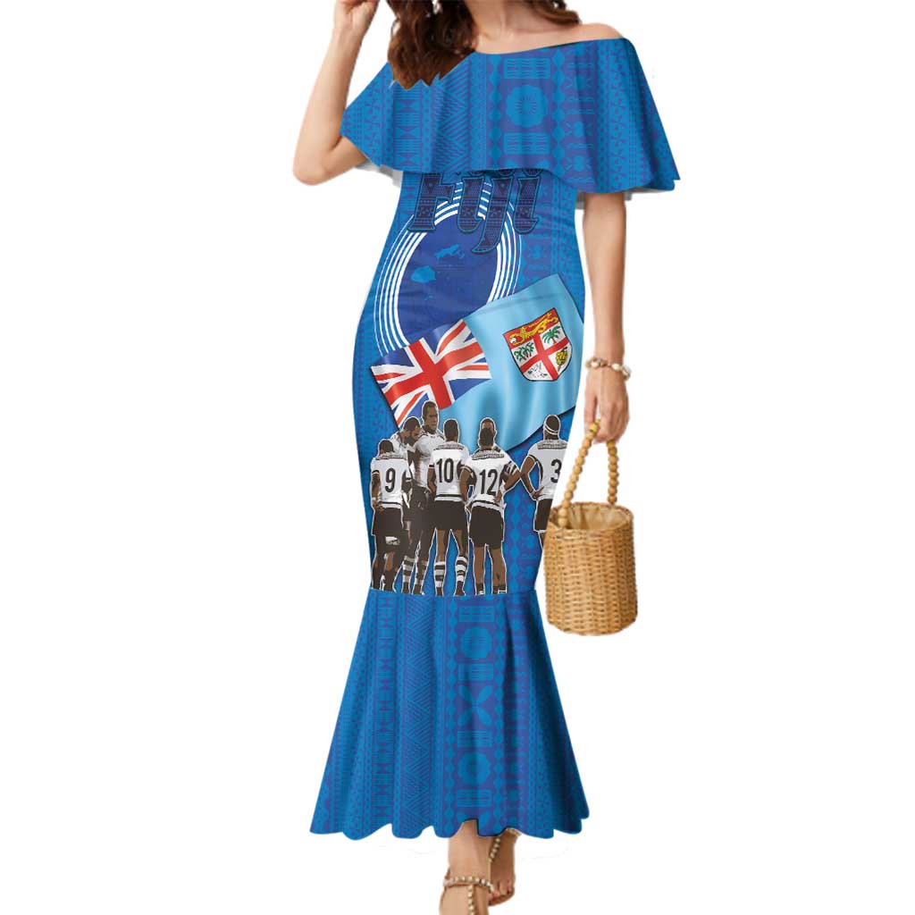 Fiji Rugby Sevens Family Matching Mermaid Dress and Hawaiian Shirt Commemorate Gold Medal - Rio de Janeiro 2016